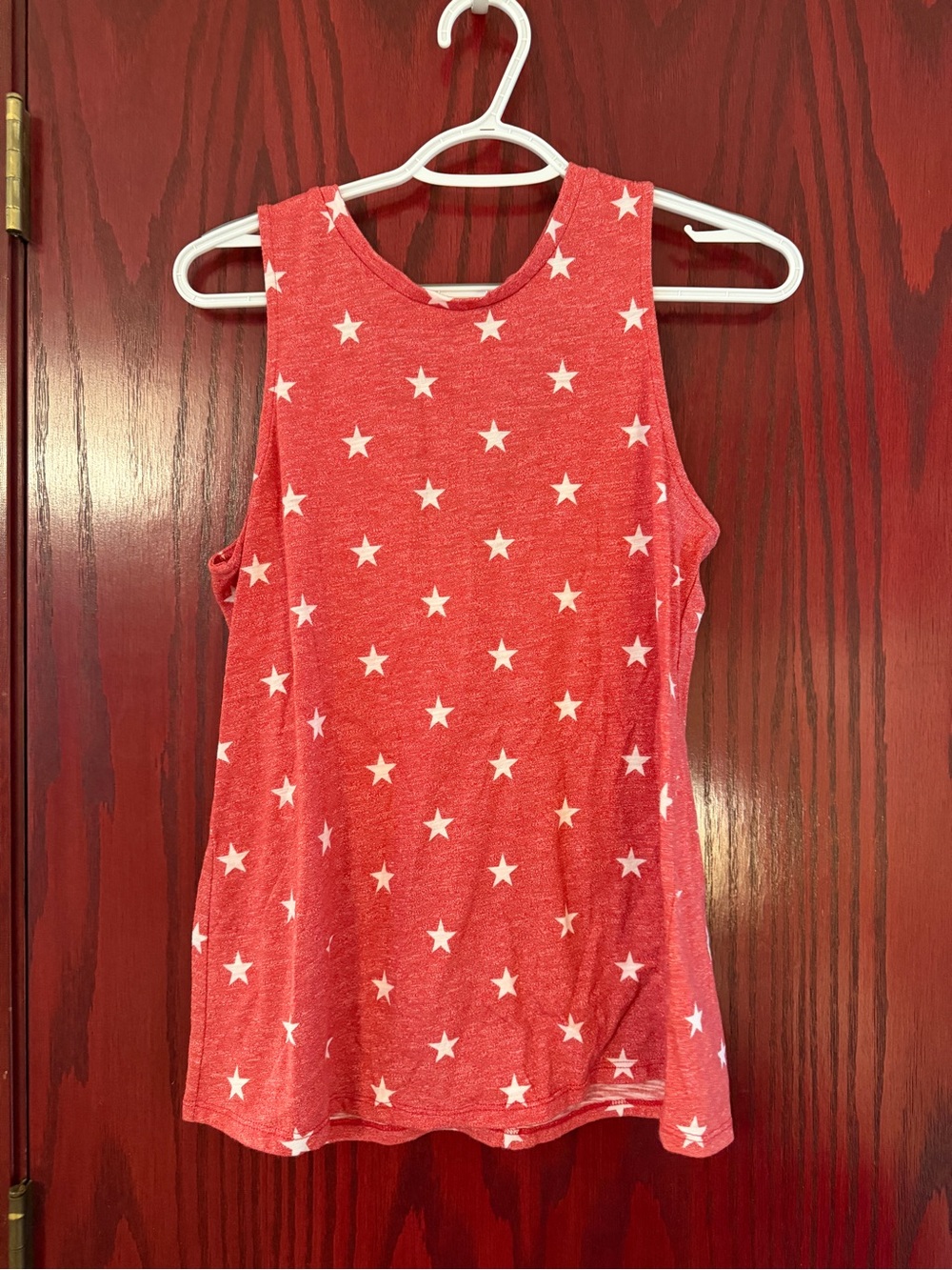 Women's Red Star Print Tank Top